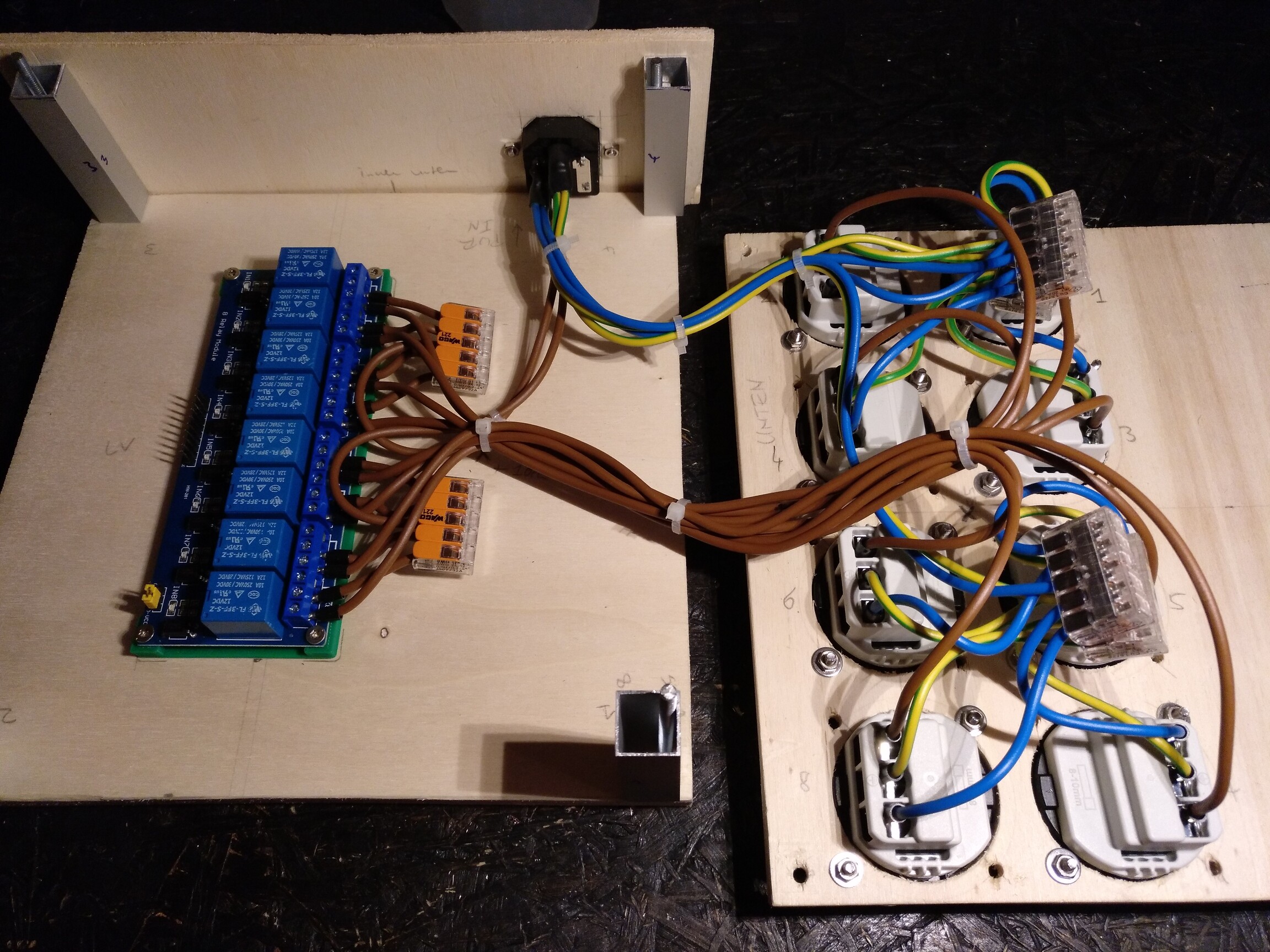 finished "high voltage" wiring